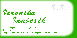 veronika krajcsik business card